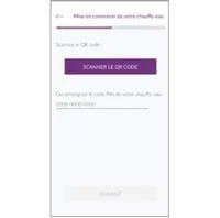 Connectivité chauffe-eau connexion qr code